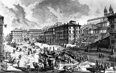 View of the Piazza di Spagna, from the 